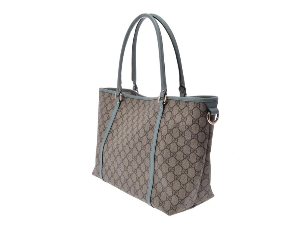 Gucci Imprime beige blue bag tote GG Tan Blue
